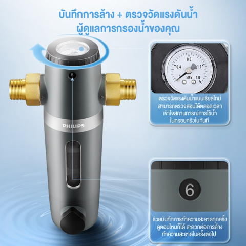 Philips water AWP1830 pre-filter ตัวกรองน้ำประปา ตัวกรองน้ำก่อนเข้าบ้าน อุปกรณ์สำหรับเครื่องกรองน้ำ Image5
