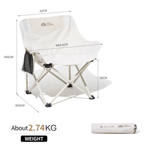 MOBI GARDEN เก้าอี้แคมป์ปิ้ง เก้าอี้พับ เก้าอี้ปิกนิก กลางแจ้ง สะดวกสบาย แบบพกพา เก้าอี้ตกปลา ขนาดใหญ่ Image5