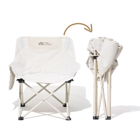 MOBI GARDEN เก้าอี้แคมป์ปิ้ง เก้าอี้พับ เก้าอี้ปิกนิก กลางแจ้ง สะดวกสบาย แบบพกพา เก้าอี้ตกปลา ขนาดใหญ่ Image4