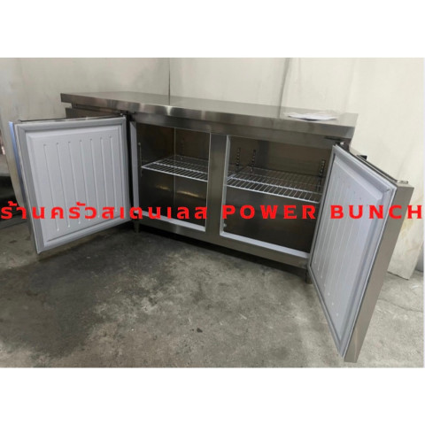ตู้แช่สเตนเลส 120-150 ซม.ตู้แช่เย็น ตู้แช่แข็งแบบเคาเตอร์เตรียมทำอาหารด้านบนได้ Counter Fridge Image2