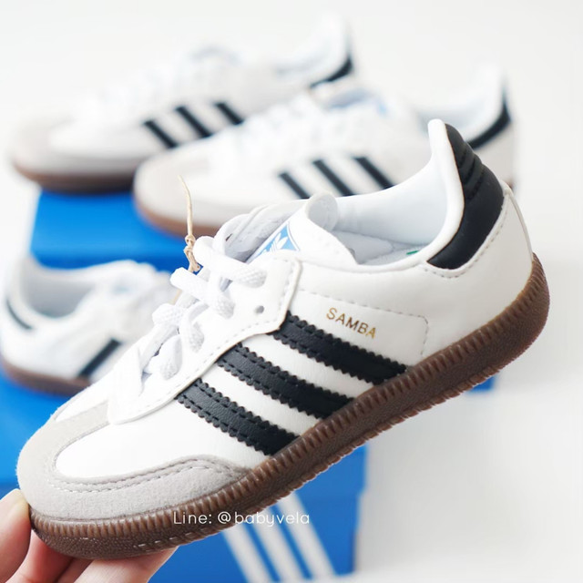 👟 พร้อมส่ง 👟 Adidas Samba OG Shoes Kids (Cloud White / Core Black / Gum) แท้💯%