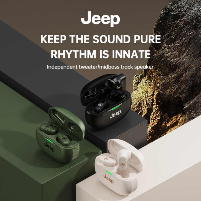17.00% Jeep EW011 ชุดหูฟังบลูทูธไร้สายอัจฉริยะ ขับเคลื่อนด้วย AI Assistant เหมาะสำหรับการเล่นเกมและชมภาพยนตร์ แบตเตอรี่ใช้งานได้ยาวนาน ใช้งานร่วมกับอุปกรณ์ Apple และ Android ได้ หูฟังเอียร์บัด คุ้มค่า หูฟังบลูทูธ หูฟังติดรถยนต์ หูฟัง Jeep