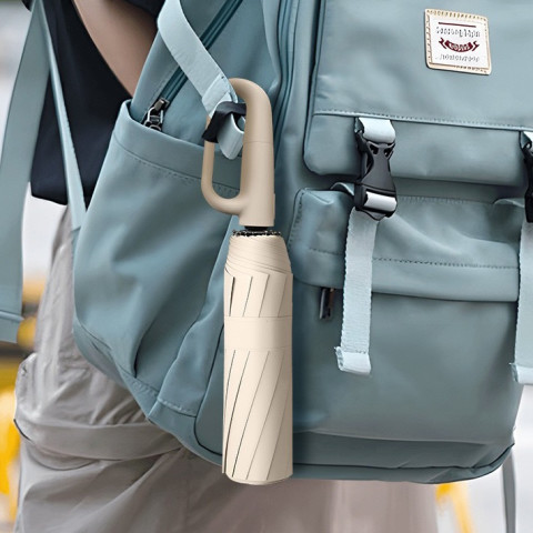 PANDA ร่ม ร่มอัตโนมัติ สีพื้น กันฝนกันแดดกันUV พกพาสะดวก น้ำหนักเบา Umbrella ระบบเปิด-ปิดออโต้ ส่งจากไทย NO:UV26 Image2