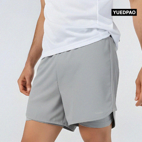 Yuedpao Sportswear กางเกงออกกำลังกายขาสั้น กางเกงวิ่ง 2in1 มีซับใน พร้อมกระเป๋าด้านข้าง Ultra Flow Running Image7