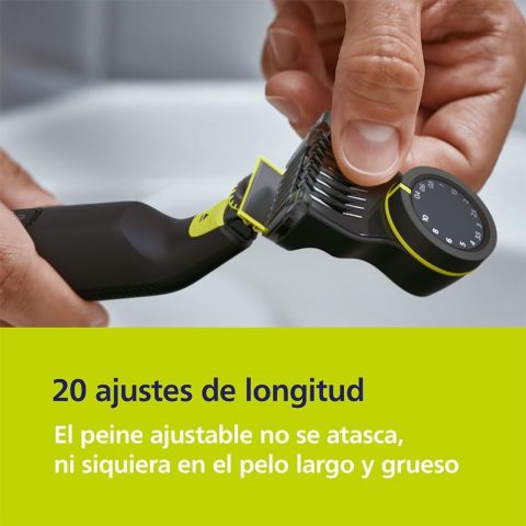 Norelco Philips OneBlade 360 Pro Face + Body, เครื่องกันหนวดเคราไฟฟ้าไฮบริด, เครื่องโกนหนวดและ Bodygroomer พร้อมเทคโนโลยี 360 ใบมีด รุ่น QP6552 Image6