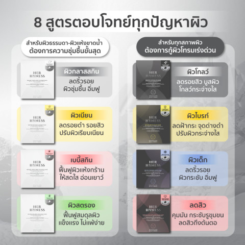 HER HYNESS NANO PLATINUM MASK BOX DUO คละสูตรได้ มาส์ก 2 กล่อง รวมมาส์ก fix ทุกปัญหาผิว Image3