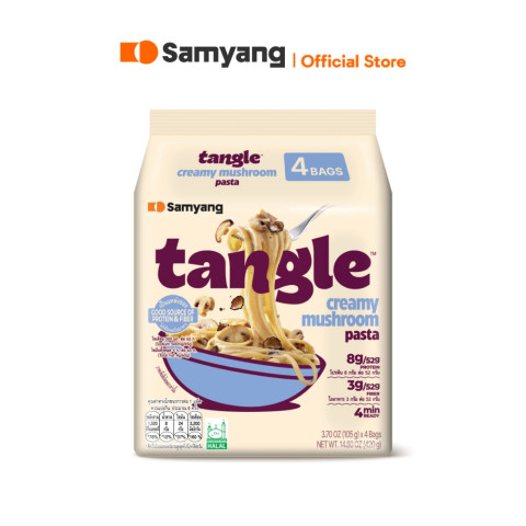 [EXP11-06-2026] แพ็ก4 ซัมยัง แทงเกิ้ล ครีมมี่ มัชรูม พาสต้า 420ก. | Samyang Tangle Creamy Muchroom Pasta 420g. (105g.x4)