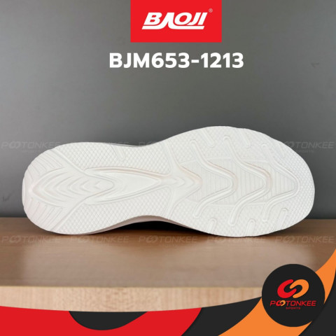 Baoji รองเท้าวิ่ง ผู้ชาย BJM653-1213, 1200 ผ้าใบดำล้วน ดำขาว บาโอจิ พร้อมส่ง Image5