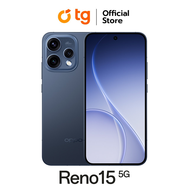 OPPO Reno 15 5G (12/256GB)(12/512GB) แถมฟรี  ประกันจอแตก (สินค้ารับประกันศูนย์ 1ปี)