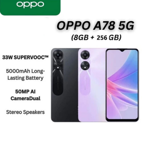 A78 แรม 8 รอม 256 GB.สแกนนิ้วด้านข้าง (ชาร์จเร็ว 10W.) รับประกัน 1 ปี ฟรีอุปกรณ์ Image1