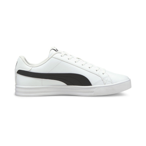 PUMA BASICS - รองเท้ากีฬาข้อต่ำ Smash Vulcanised V3 สีดำ - 38075202 Image5