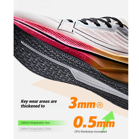 XTEP 2000KM 3.0 รองเท้าวิ่งสีใหม่ Rebound Support Professional Cushioning Shock Absorption 39-47 Image4