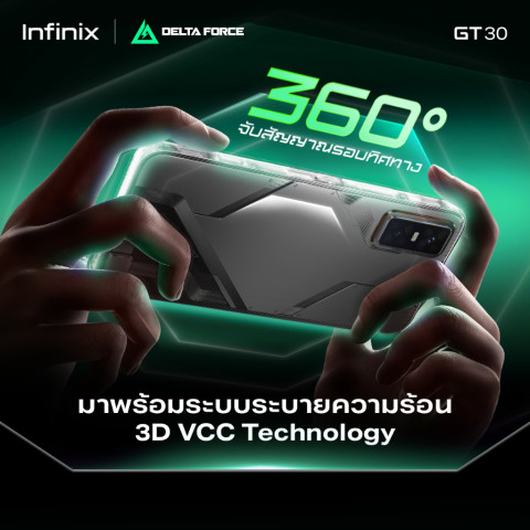 Infinix GT 30(5G) 256+8GB (ผสานRAMสูงสุด16GB) I GT Trigger ควบคุมเกมระดับ Console I สูงสุด 120FPS I จอ AMOLED 1.5K 144Hz Image6