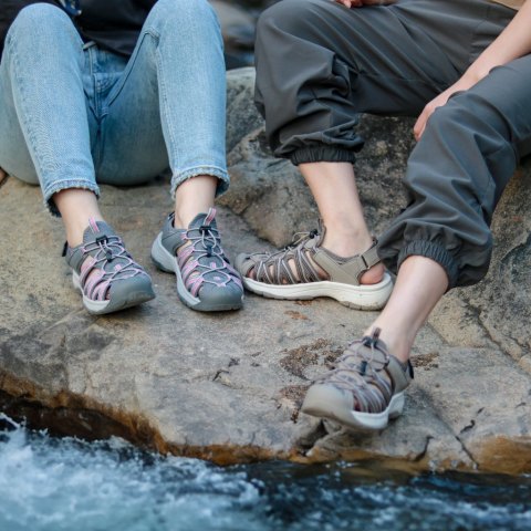 GRITION ผู้หญิงรองเท้ากีฬาเปิดนิ้วเท้าตาข่ายเดินป่ากีฬากลางแจ้งที่เดินสบายๆ Image2