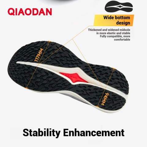 Qiaodan LH600 รองเท้าวิ่งผู้ชายพื้นหนาเบาะกว้าง Stable Jogging Breathable QXB023253213ร Image4