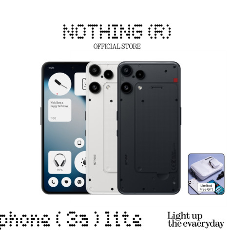 Nothing Phone (3a) Lite 8+128, 8+256GB โทรศัพท์มือถือ Smartphone รับฟรีของแถมจำนวนจำกัด Image1