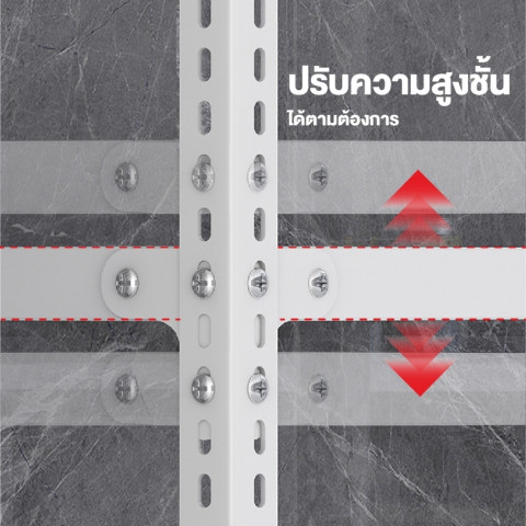 Elife ชั้นวางของ [ออกใบกำกับภาษีได้] 3/4/5ชั้น หนาขึ้น ชั้นวางของ ชั้นวางสินค้า ชั้นวางของเหล็ก ใช้โกดัง Image4
