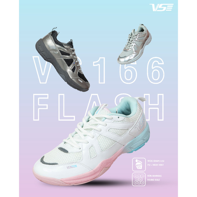 VS รองเท้ากีฬาแบดมินตัน รุ่น VS166 Flash หน้ากว้าง