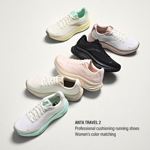 ANTA Women Travel 2 PG 7 รองเท้าวิ่งผู้หญิง ระบบดีดตัว ระบายอากาศดี เหมาะสำหรับจ๊อกกิ้ง 1225B5546 Image2