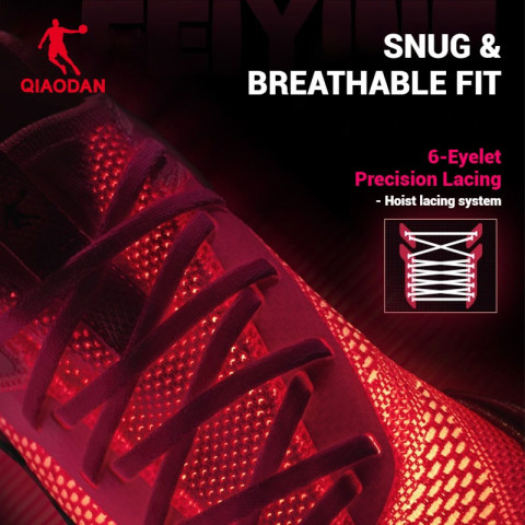 Qiaodan Feiying Plaid1.5+2.0 รองเท้าวิ่งผู้ชาย นุ่มเด้ง หน้าเท้ากว้าง คาร์บอน Breathable BM23240290 Image5