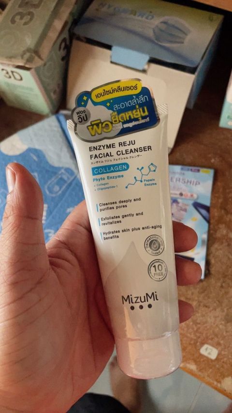 MizuMi Enzyme Reju Facial Cleanser Collagen 100 ml.วิปโฟมฟองนุ่ม เผยผิวเรียบเนียนนุ่ม ชุ่มชืน Image6