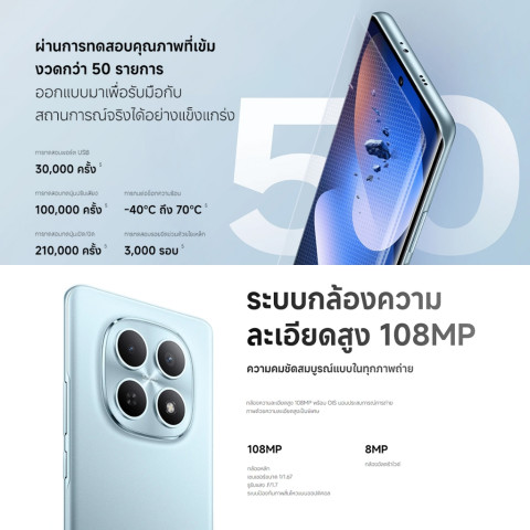 [NEW] Xiaomi Redmi Note 15 5G ชิปเซ็ตเร็วแรง Snapdragon 6 Gen 3 กล้องระดับโปร ความคมชัดสูง108MP ความจุแบตเตอรี่ 5520mAh Image6