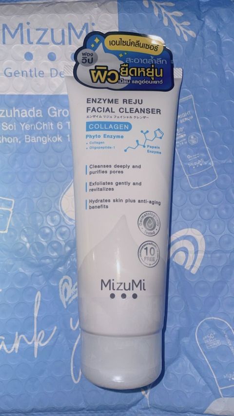 MizuMi Enzyme Reju Facial Cleanser Collagen 100 ml.วิปโฟมฟองนุ่ม เผยผิวเรียบเนียนนุ่ม ชุ่มชืน Image8