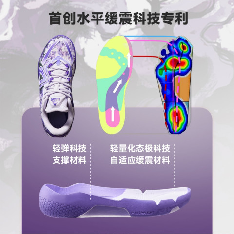 PEAK "Unmatched" รองเท้าบาสเกตบอล ข้อต่ำ พีค เบาและบางที่สุด พื้นทนปูน ตอบสนองไว ควบคุมการเคลื่อนไหวดี DA510561 DA521001 Image7