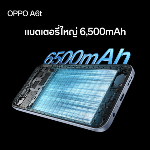 [New] OPPO A6t (4+128G) โทรศัพท์มือถือ แบต 6,500mAh หน้าจอสว่างพิเศษ 120Hz ชิปเซ็ต Snapdragon® 685 4G กันน้ำกันฝุ่น IP64 Image2