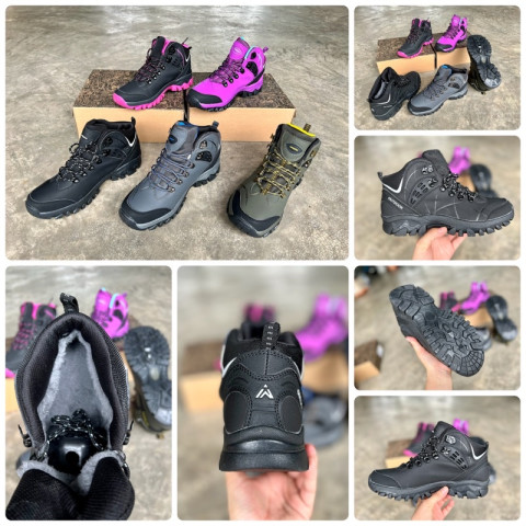 [พร้อมส่งจากไทย] Outdoor snow boots waterproof รองเท้าลุยหิมะ กันน้ำ มีบุขนข้างใน ดอกยางพื้นหนากันลื่น Image3