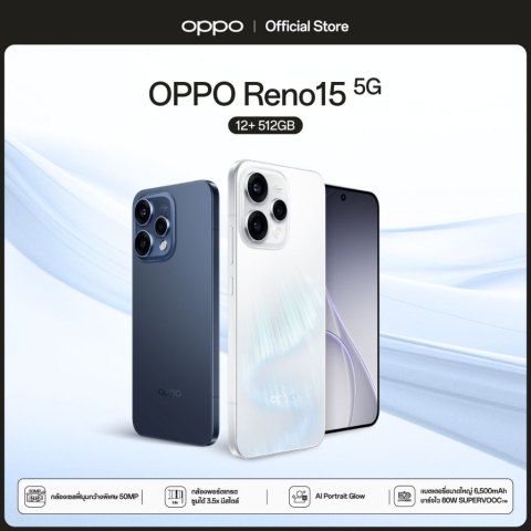 [New]OPPO Reno15 5G(12+512G)โทรศัพท์มือถือกล้องหน้ามุมกว้าง 50MP Telephoto 3.5x AI Portrait Glow ชาร์จไว80Wแบต 6,500mAh Image8
