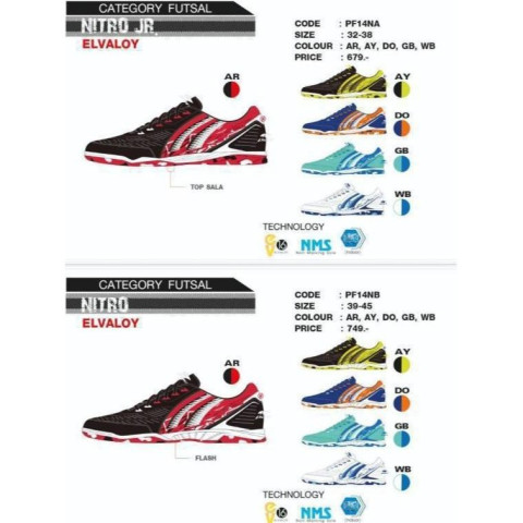 รองเท้าฟุตซอล Pan Nitro ของแท้ [PF14NB/NA] รองเท้าฟุตซอลแพน รองเท้าฟุตซอล ผู้ใหญ่ เด็ก Image5