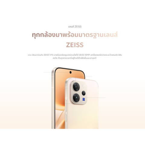 Vivo V70 5G (12/256GB) หน้าจอ 6.59 นิ้ว แบต 6,500 mAh ประกันศูนย์ 12 เดือน Image7