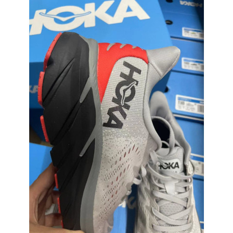 Qykz HOKA ONE ONE Clifton 8 OutDoor Shock Absorption รองเท้ากีฬาสีเทาสีดําสีแดงผู้ชายและผู้หญิงขนาด 36-45 Image6