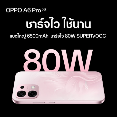 [New] OPPO A6 Pro 5G (12+256G) โทรศัพท์มือถือทนทาน กันน้ำ/กันฝุ่น IP69กล้อง 50 MPชาร์จไว 80Wแบตเตอรี่ขนาดใหญ่ 6500 mAh Image4