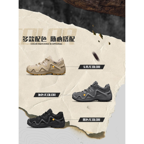 รองเท้าเดินป่ากลางแจ้งรองเท้าผู้ชายหนาSoledความสูงตาข่ายระบายอากาศระงับกลิ่นกายฤดูใบไม้ร่วงสไตล์ใหม่Anti-Slipเดินป่า Low-Top Boot Image7