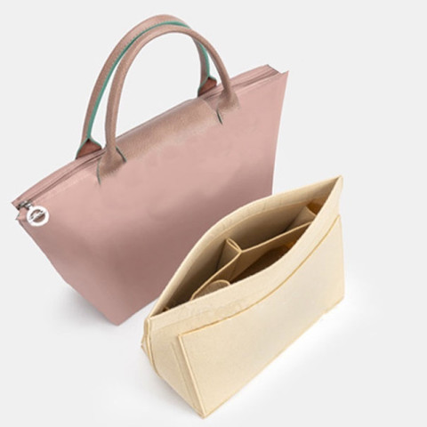 Travelcul Felt ใส่กระเป๋ากระเป๋าถือ Liner กระเป๋าจัดเก็บกระเป๋าเครื่องสําอางผู้หญิงสนับสนุนกระเป๋าถือ Liner Image7