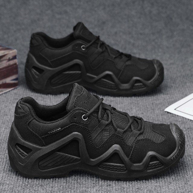 รองเท้าเดินป่ากลางแจ้งรองเท้าผู้ชายหนาSoledความสูงตาข่ายระบายอากาศระงับกลิ่นกายฤดูใบไม้ร่วงสไตล์ใหม่Anti-Slipเดินป่า Low-Top Boot
