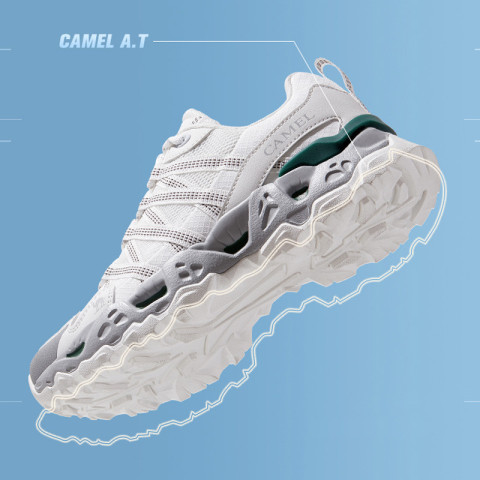 CAMEL CROWN รองเท ้ าเดินป ่ าระบายอากาศตาข ่ ายกลางแจ ้ งสําหรับผู ้ ชายและผู ้ หญิง Image4