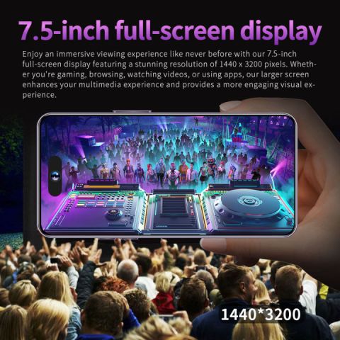 【COD】100% ของแท้ 15Pro สมาร์ทโฟน 7.5นิ้ว 5G เต็มจอ 16GB+1024GB รองรับ2ซิม Smartphone มือถือราคาถูก Mobile โทรศัพท์มือถือ โทรศัพท์เล่นเกมลื่น Android13.0 มือถือราคาถูก การกวาดล้าง โทรศัพท์เล่นเกมราคาถูก Image2