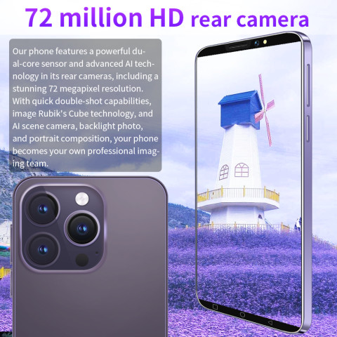 โทรศัพท์มือถือ แบรนด์ใหม่  i15 Pro max smartphone6.7นิ้วโทรศัพท์สมาร์ทโฟน 16GB + 512GB Android13.0โทรศัพท์ซีโอดี ราคาถูกๆ รองรับแอปธนาคารได้ ระบบนำทาง GPS Image3