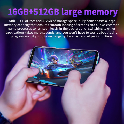 โทรศัพท์มือถือ แบรนด์ใหม่  i15 Pro max smartphone6.7นิ้วโทรศัพท์สมาร์ทโฟน 16GB + 512GB Android13.0โทรศัพท์ซีโอดี ราคาถูกๆ รองรับแอปธนาคารได้ ระบบนำทาง GPS Image5