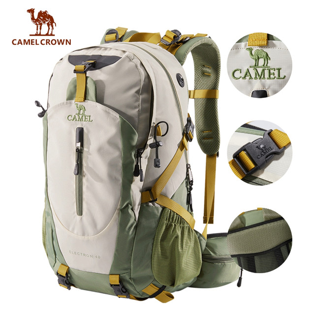 CAMEL CROWN กระเป๋าเป้สะพายหลัง กันน้ํา จุของได้เยอะ 40L/50L เหมาะกับการพกพาเดินทาง เล่นกีฬา ปีนเขา