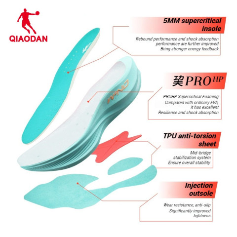 Qiaodan WIND 3TR Mens รองเท้าวิ่งการฝึกอบรมทุกวัน Soft Bounce Stable น้ําหนักเบา QDB023252297 Image4