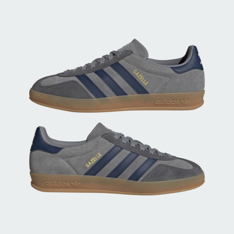adidas ไลฟ์สไตล์ รองเท้า Gazelle Indoor ผู้ชาย สีเทา JQ8397 Image7