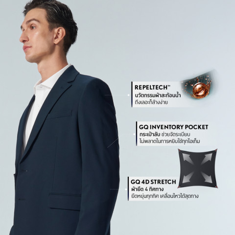 GQ Perfect Blazer™ Relax Fit Collection เบลเซอร์สะท้อนน้ำ ผ้ายืด 4 ทิศ Image7