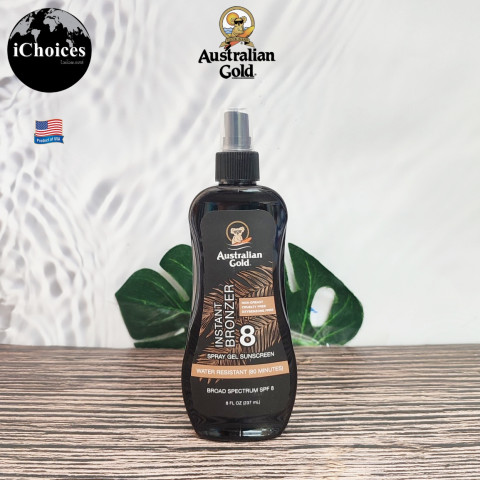 Australian Gold _ Instant Bronzer Spray Gel Sunscreen 237 ml ครีมกันแดด พร้อมบรอนเซอร์ แบบเจลสเปรย์ ให้ความชุ่มชื่น Image1