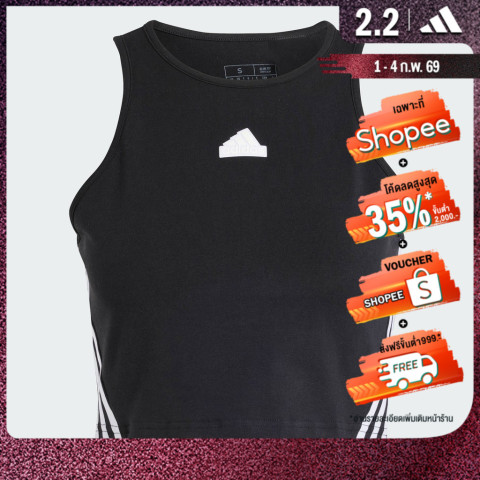 adidas ไลฟ์สไตล์ เสื้อกล้าม Future Icons 3-Stripes ผู้หญิง สีดำ IP1572 Image1