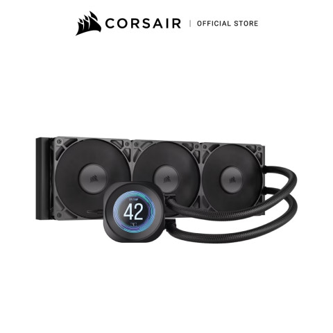 CORSAIR NAUTILUS 360 RS LCD 360MM LIQUID CPU COOLER, BLACK : WHITE Image2