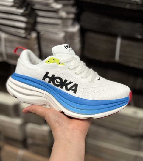 Hoka Bondi 8 รองเท้าวิ่ง สีใหม่ พร้อมส่ง Sz.36-45 Eu มี 34 สี พร้อมกล่องครบเซท ใส่สบาย พื้นหนา กระชับ ใส่สบายแนะนำเผื่อ 1 ไซส์  V43A003 Image4
